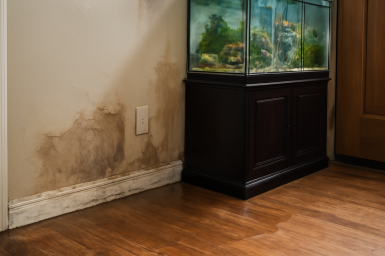 Aquarium Leak Water Removal