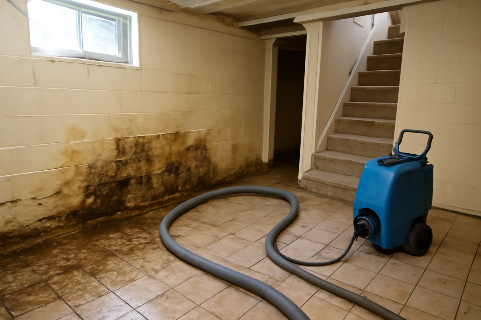 Basement Water Damage Restoration in Flowing Wells, AZ