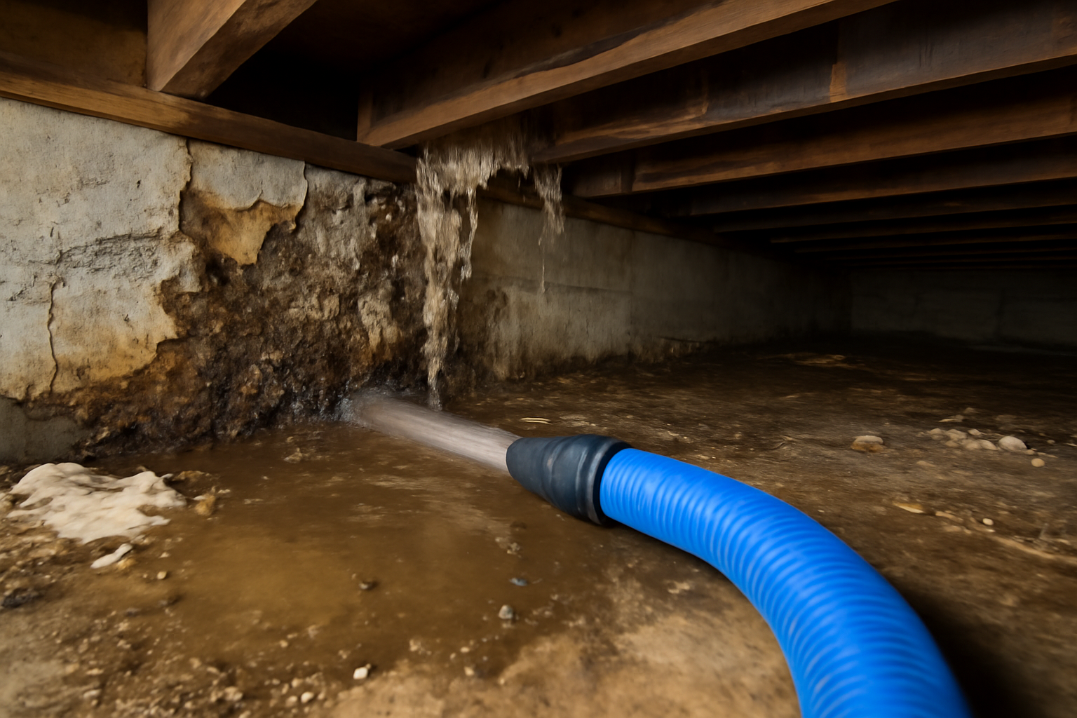 Crawl Space Water Extraction in Flowing Wells, AZ