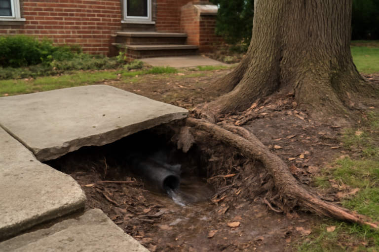 Tree Root Pipe Damage Water Removal