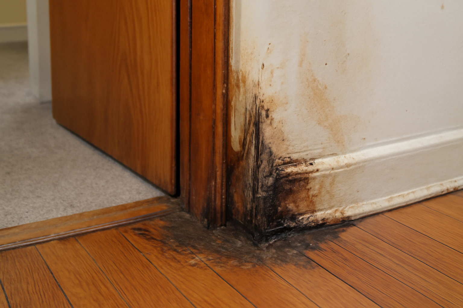Wood Trim Water Damage Restoration in Flowing Wells, AZ